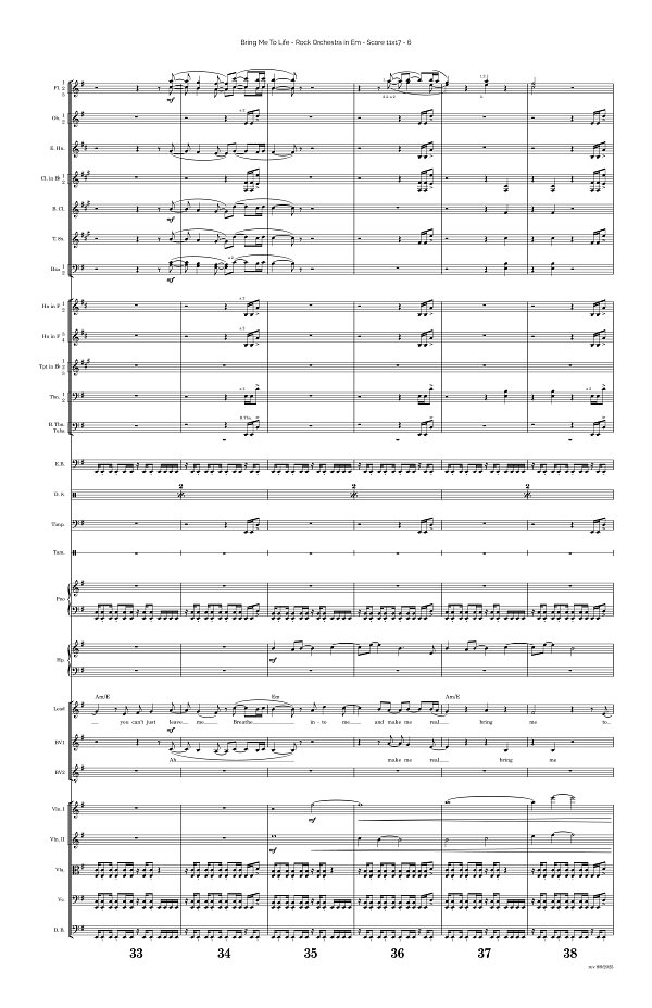 Bring Me To Life for Rock Orchestra sheet music, page 6