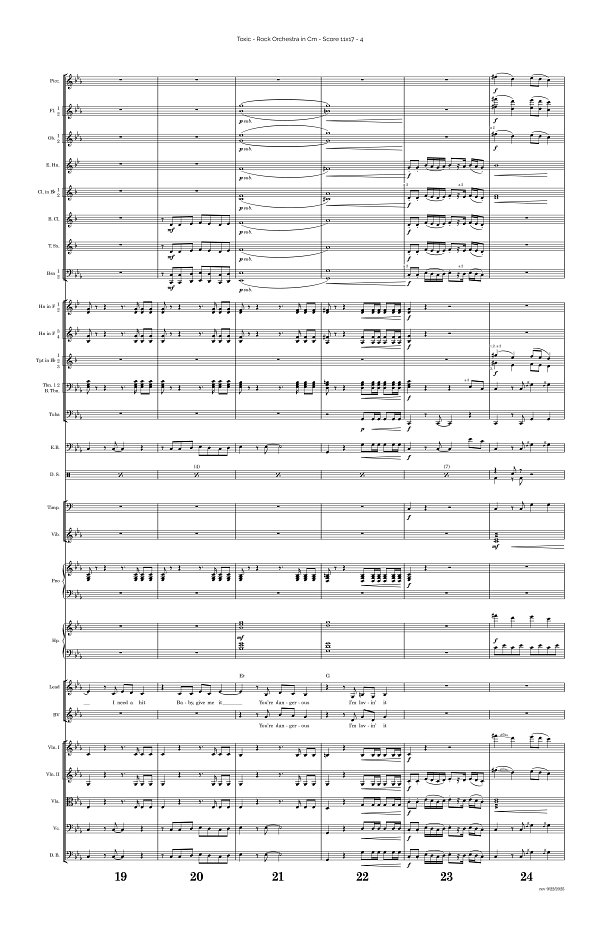 Toxic for Rock Orchestra sheet music, page 4