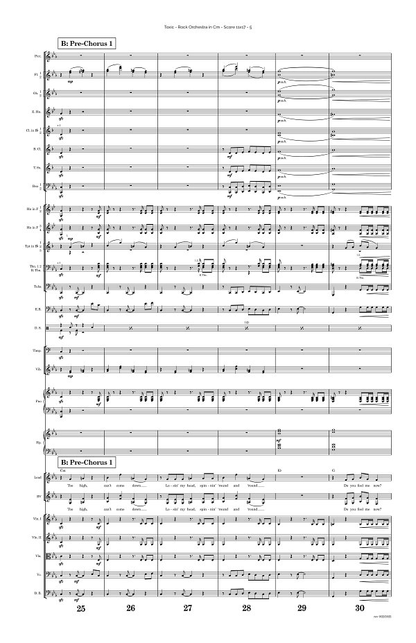 Toxic for Rock Orchestra sheet music, page 5