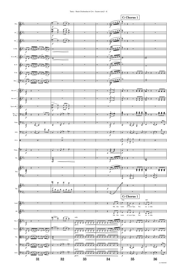 Toxic for Rock Orchestra sheet music, page 6