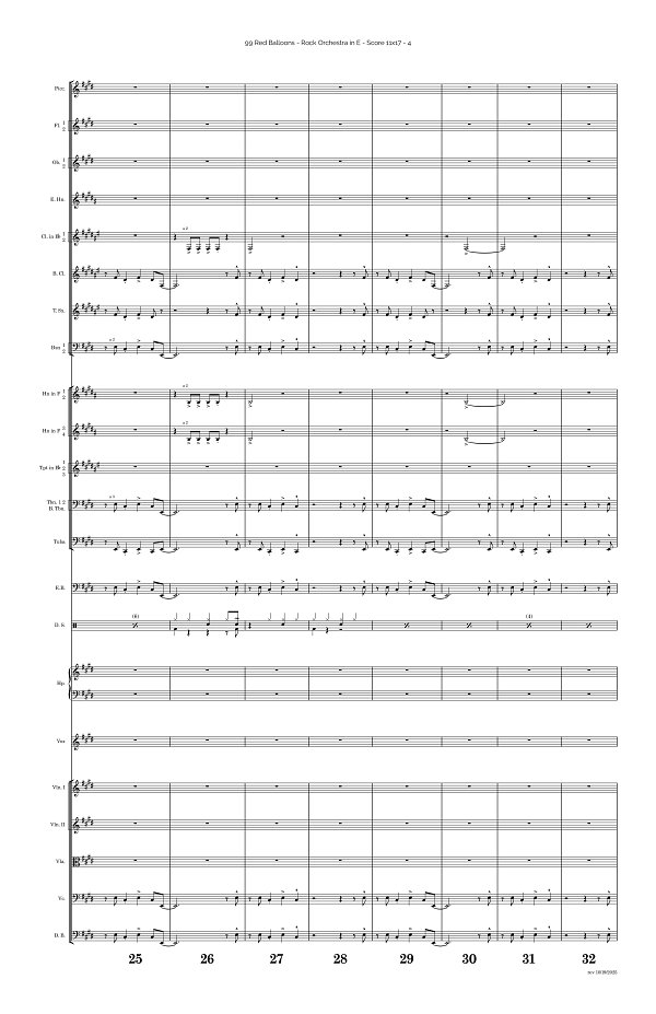99 Red Balloons for Rock Orchestra sheet music, page 4