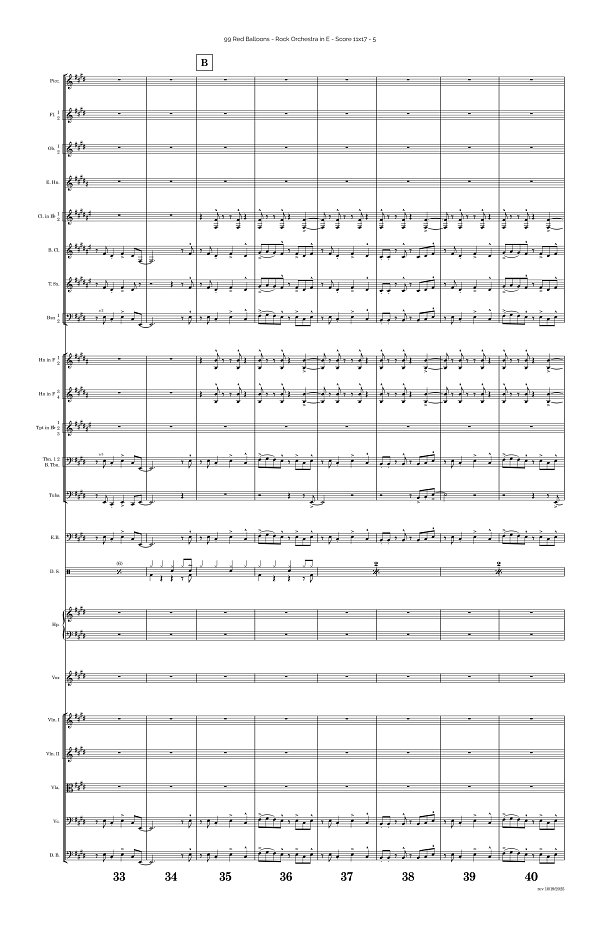 99 Red Balloons for Rock Orchestra sheet music, page 5