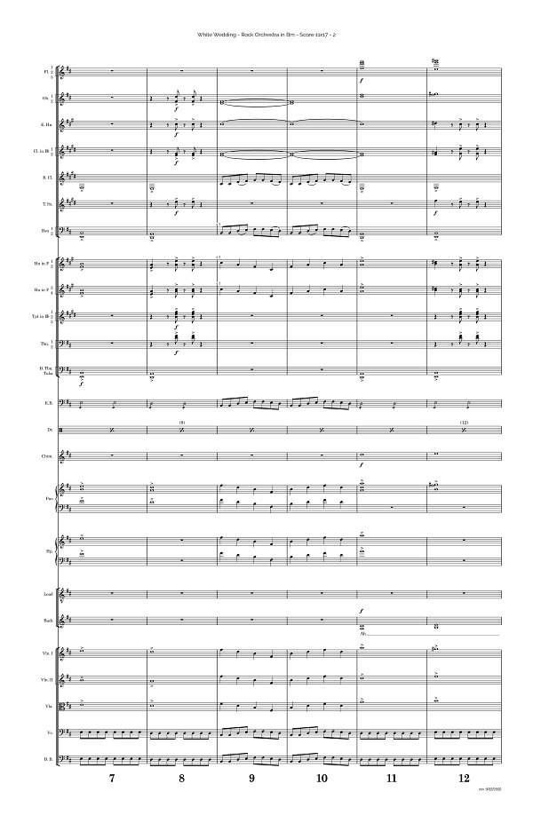 White Wedding for Rock Orchestra sheet music, page 2