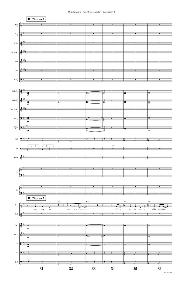 White Wedding for Rock Orchestra sheet music, page 6