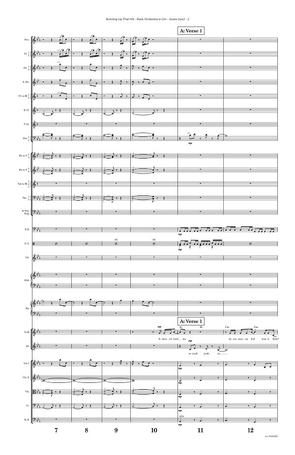 Running Up That Hill for Rock Orchestra sheet music, page 2