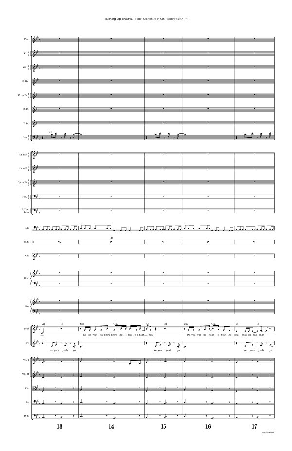 Running Up That Hill for Rock Orchestra sheet music, page 3
