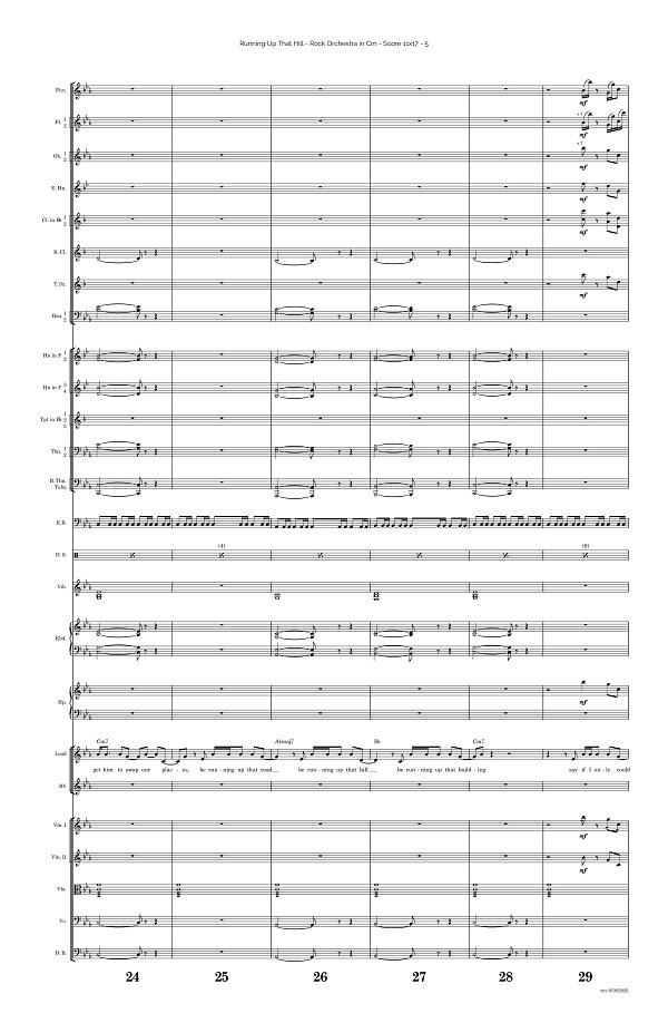 Running Up That Hill for Rock Orchestra sheet music, page 5