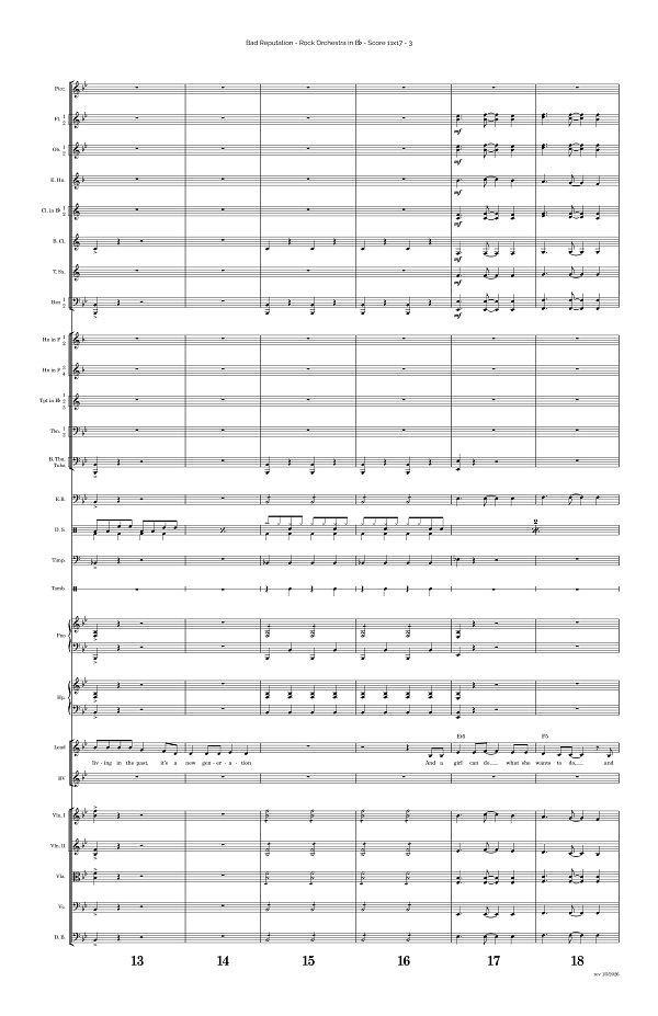 Bad Reputation for Rock Orchestra sheet music, page 3