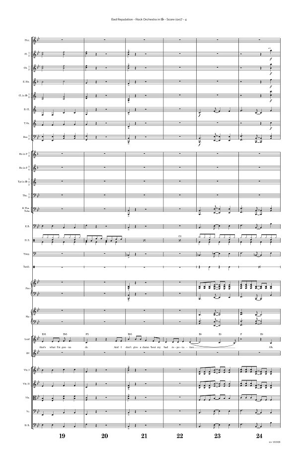 Bad Reputation for Rock Orchestra sheet music, page 4