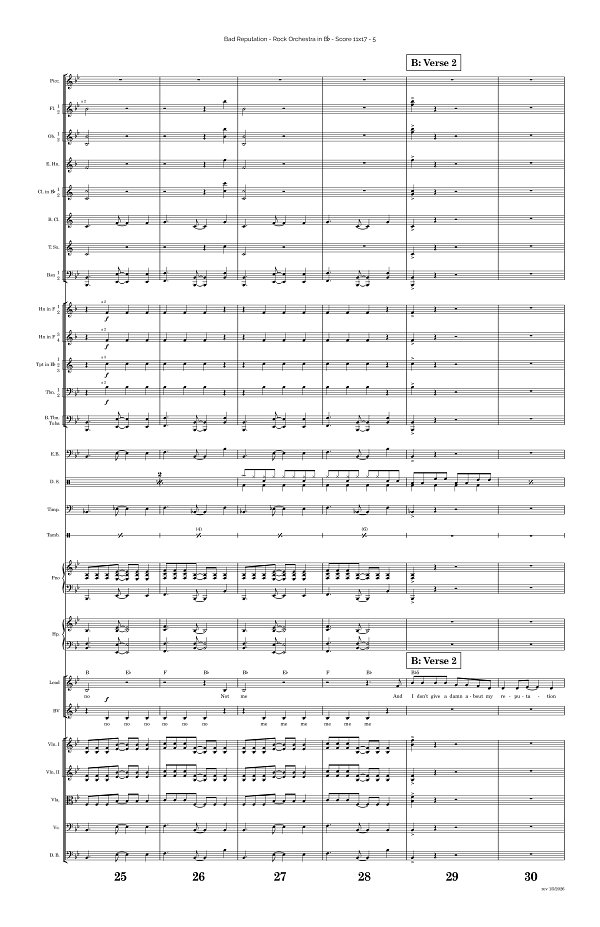 Bad Reputation for Rock Orchestra sheet music, page 5