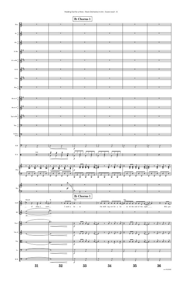 Holding Out for a Hero for Rock Orchestra sheet music, page 6