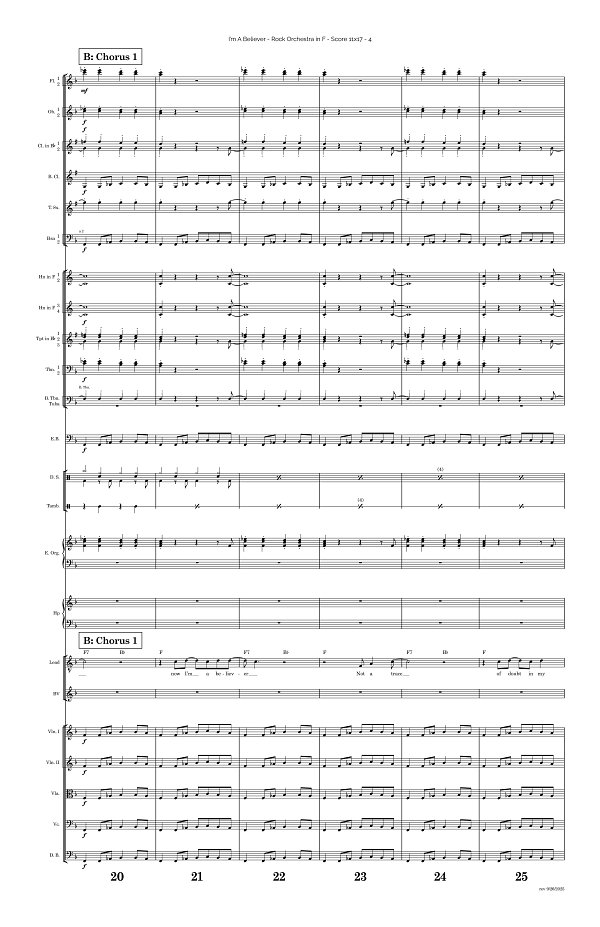 I'm A Believer for Rock Orchestra sheet music, page 4
