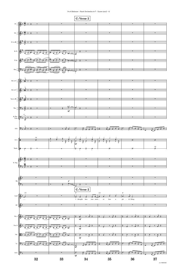 I'm A Believer for Rock Orchestra sheet music, page 6
