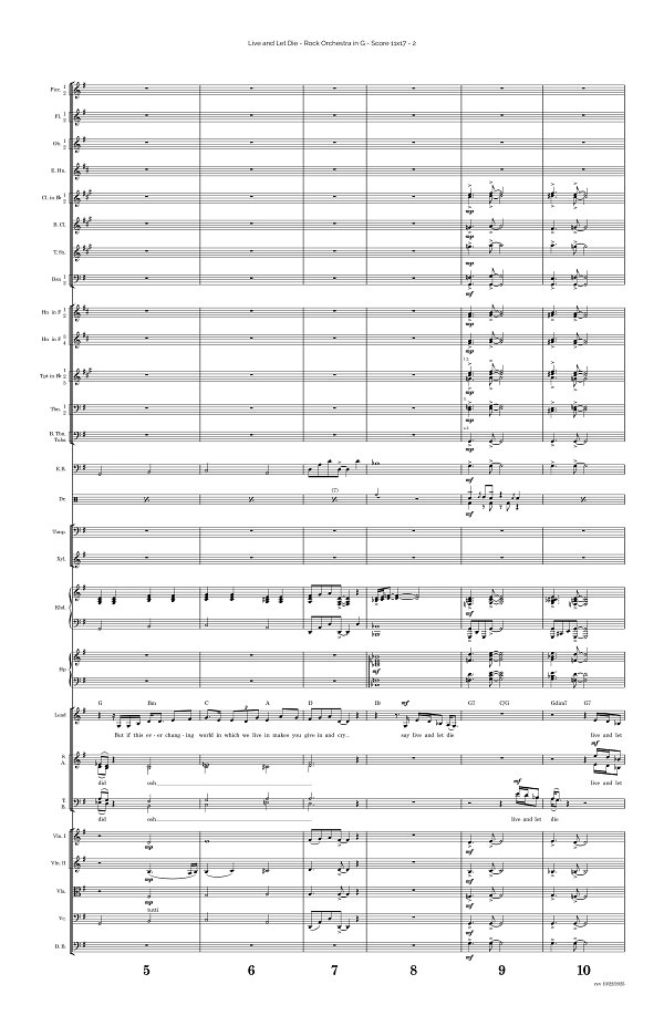 Live and Let Die for Rock Orchestra sheet music, page 2