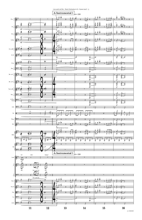 Live and Let Die for Rock Orchestra sheet music, page 3