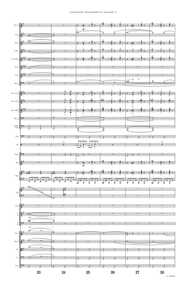 Live and Let Die for Rock Orchestra sheet music, page 5