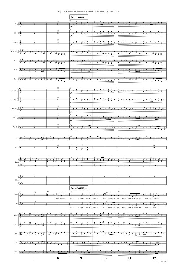 Right Back Where We Started From for Rock Orchestra sheet music, page 2
