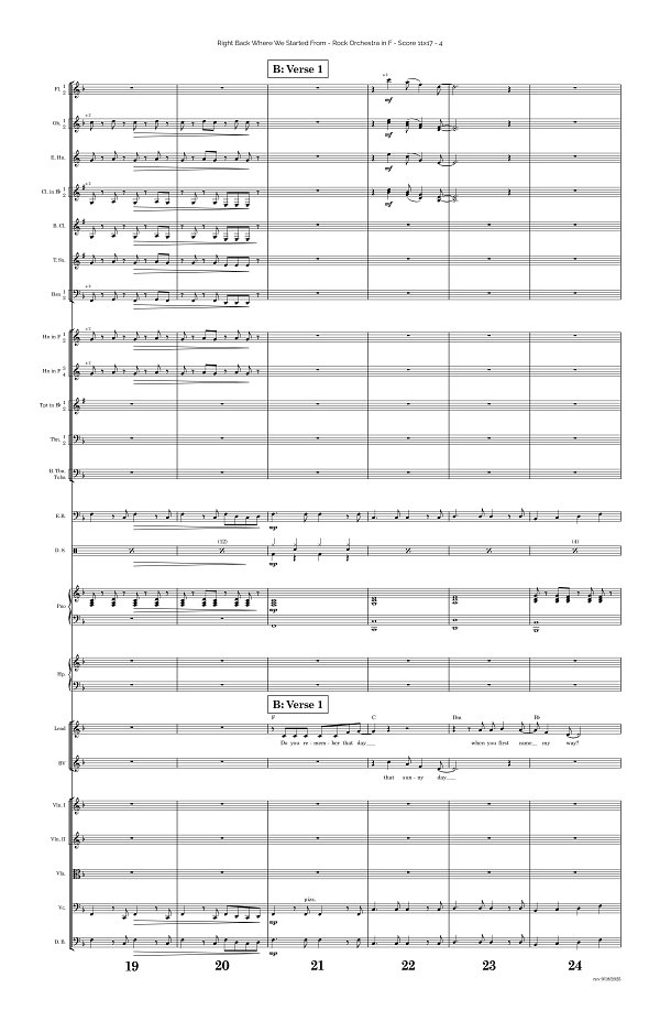 Right Back Where We Started From for Rock Orchestra sheet music, page 4