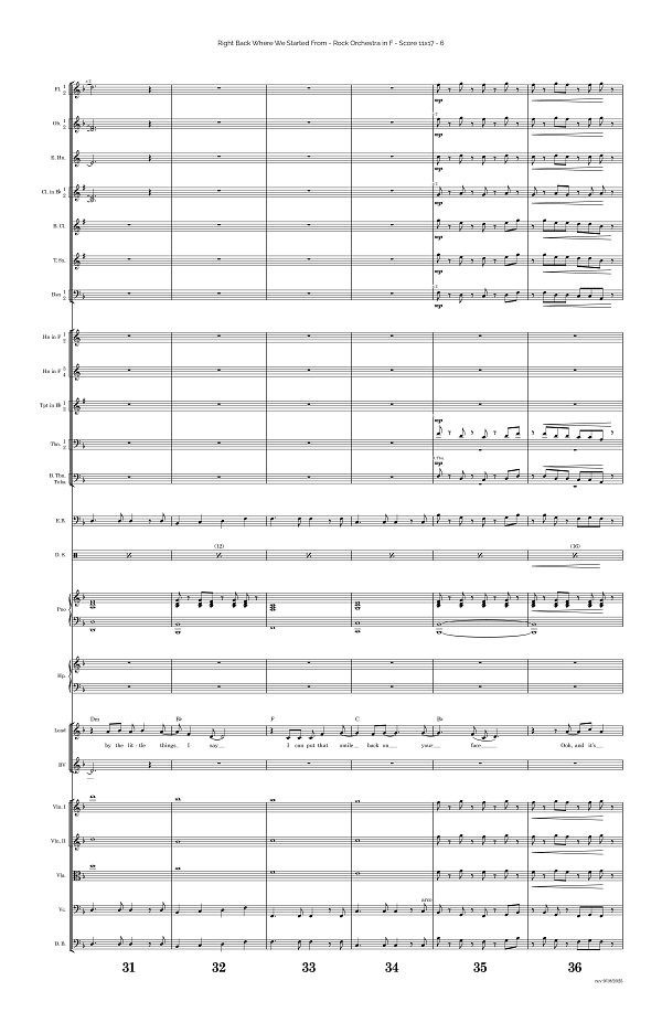 Right Back Where We Started From for Rock Orchestra sheet music, page 6