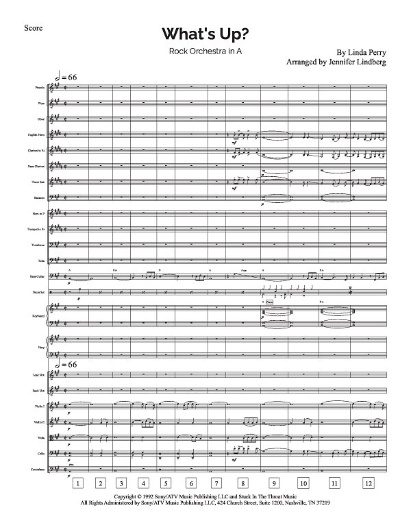 What's Up for Rock Orchestra sheet music