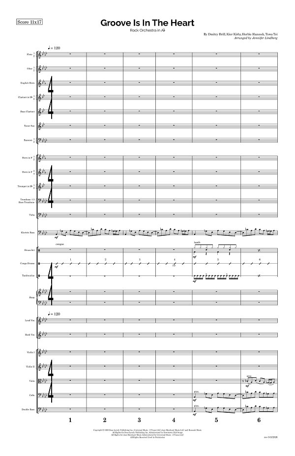 Groove Is In The Heart for Rock Orchestra sheet music, page 1