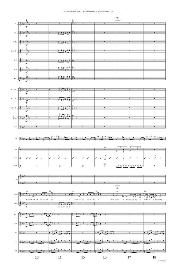 Groove Is In The Heart for Rock Orchestra sheet music, page 3