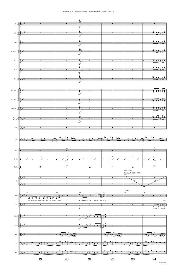 Groove Is In The Heart for Rock Orchestra sheet music, page 4