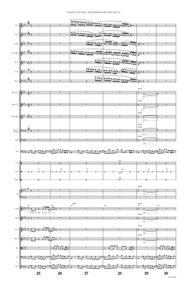 Groove Is In The Heart for Rock Orchestra sheet music, page 5