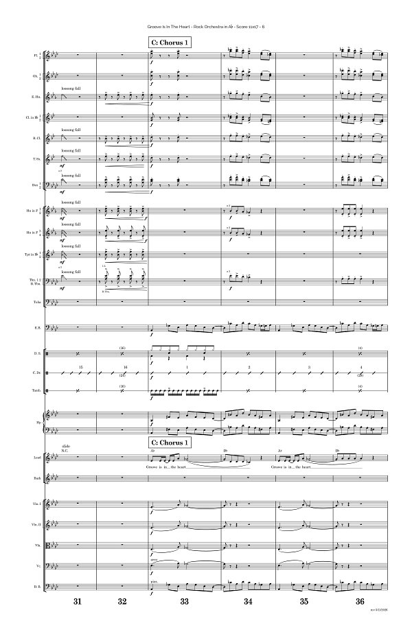 Groove Is In The Heart for Rock Orchestra sheet music, page 6