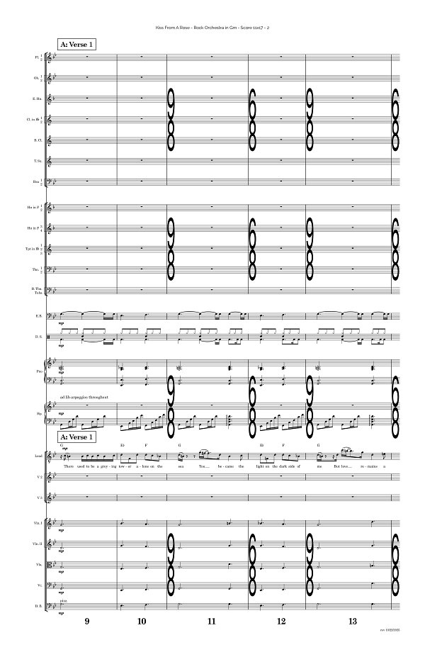 Kiss From A Rose for Rock Orchestra sheet music, page 2