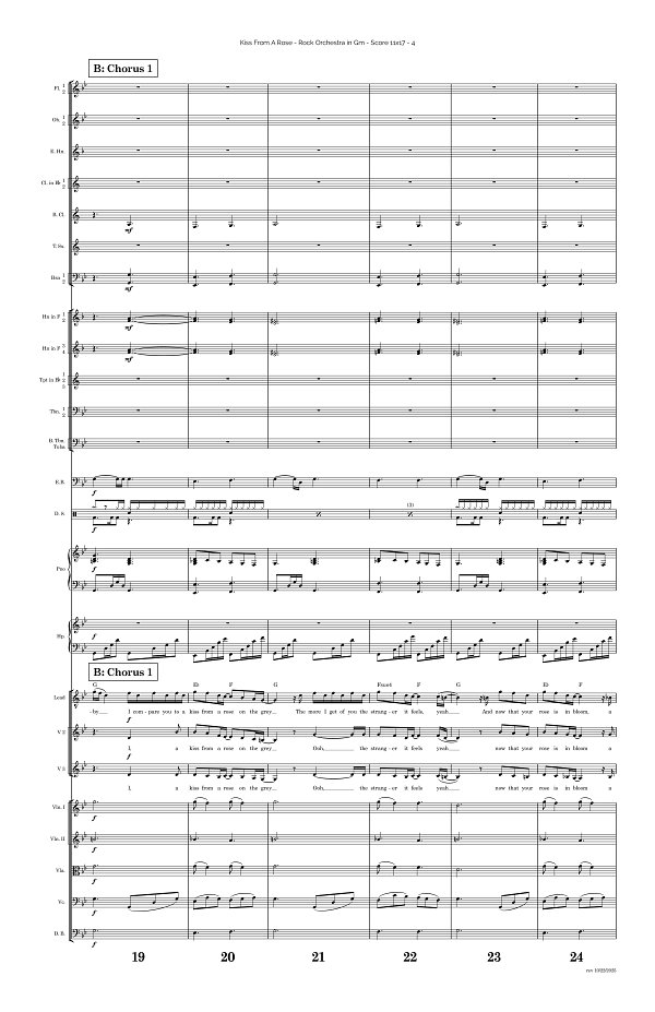Kiss From A Rose for Rock Orchestra sheet music, page 4
