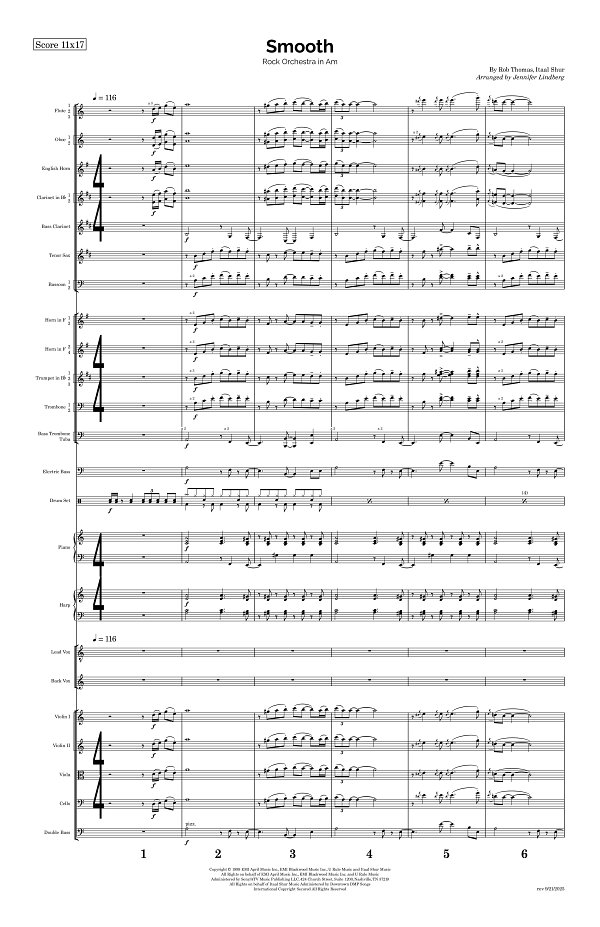 Smooth for Rock Orchestra sheet music, page 1