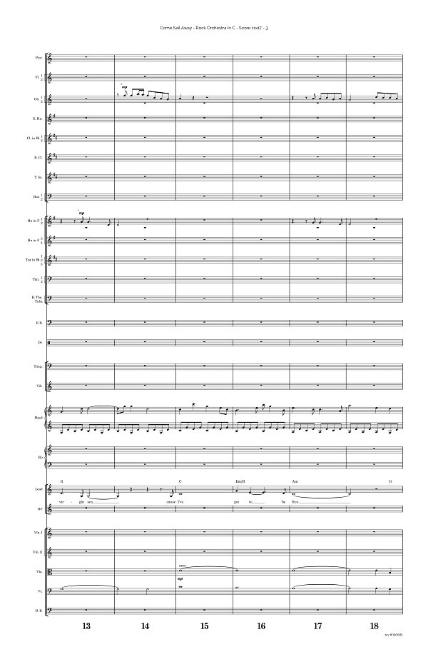 Come Sail Away for Rock Orchestra sheet music, page 3