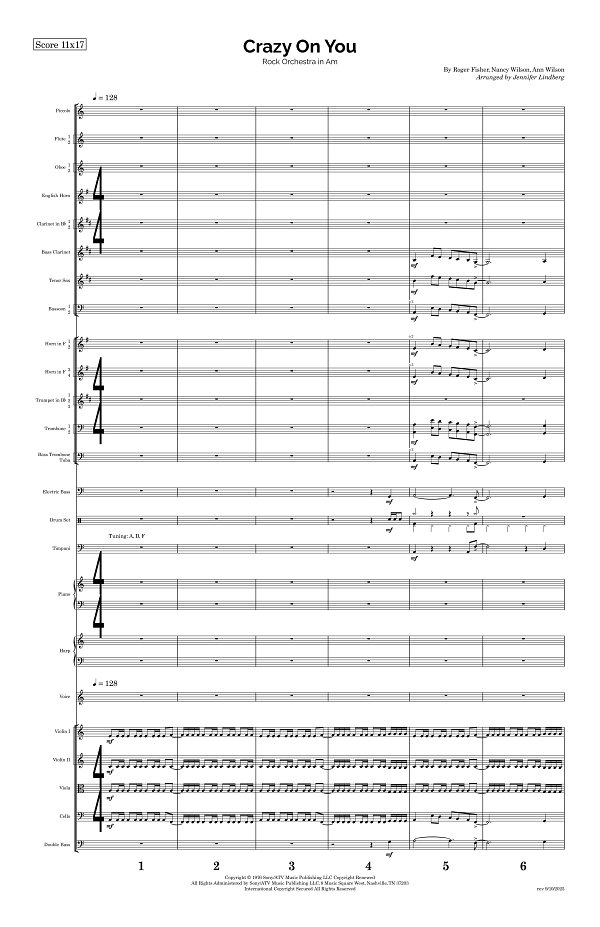 Crazy On You for Rock Orchestra sheet music, page 1