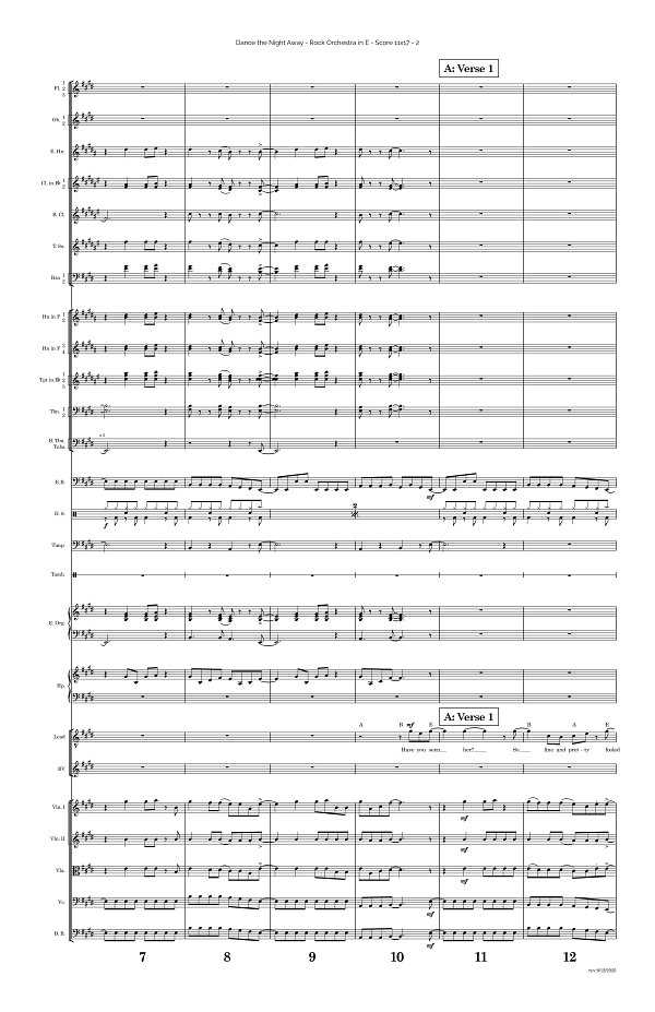 Dance The Night Away for Rock Orchestra sheet music, page 2