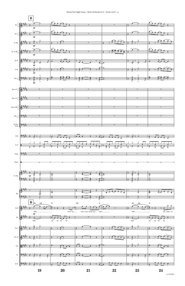 Dance The Night Away for Rock Orchestra sheet music, page 4
