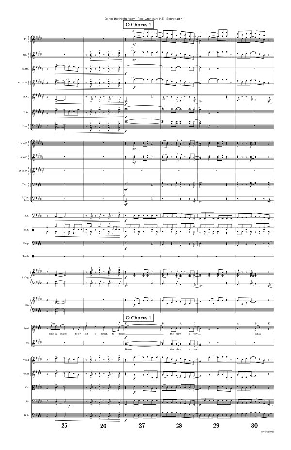 Dance The Night Away for Rock Orchestra sheet music, page 5