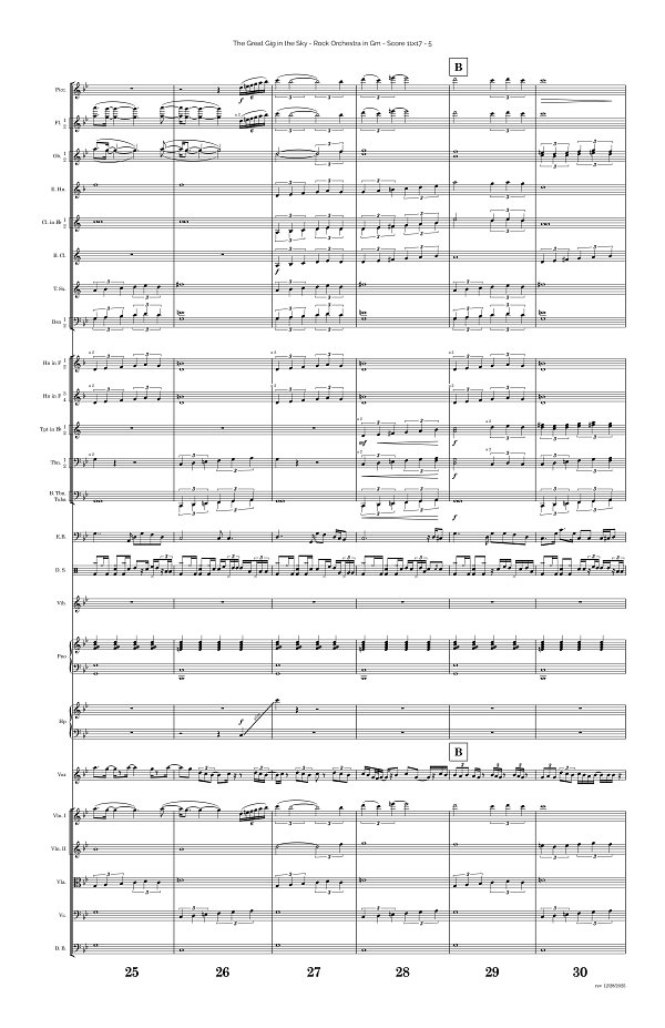The Great Gig In The Sky for Rock Orchestra sheet music, page 5