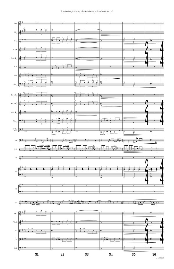 The Great Gig In The Sky for Rock Orchestra sheet music, page 6