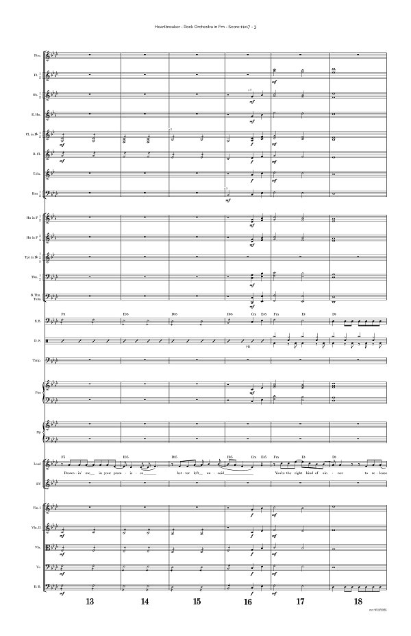 Heartbreaker for Rock Orchestra sheet music, page 3
