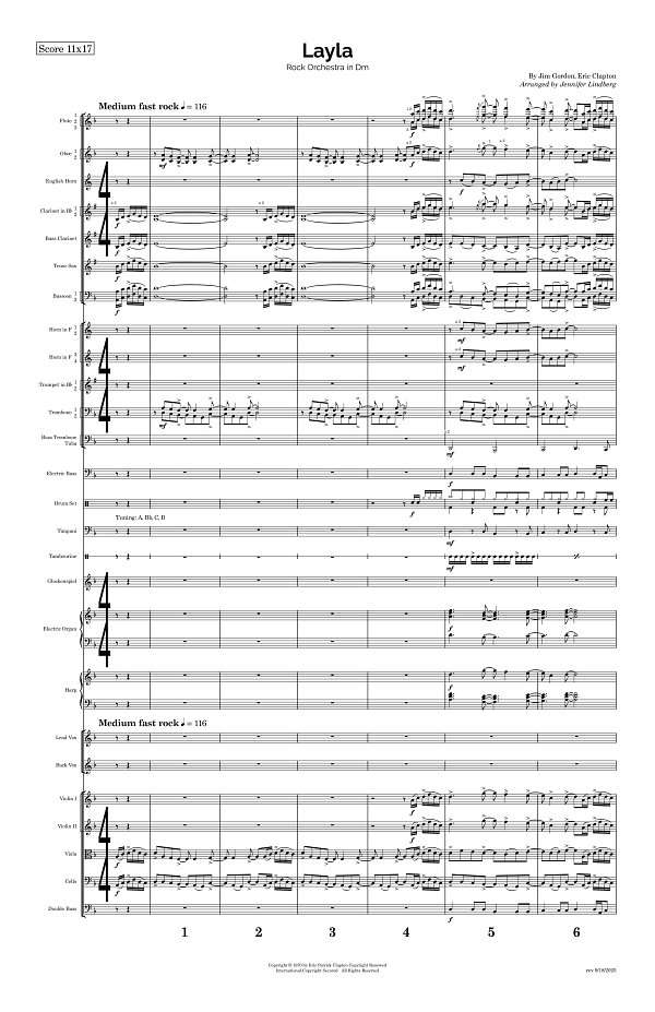 Layla for Rock Orchestra sheet music, page 1