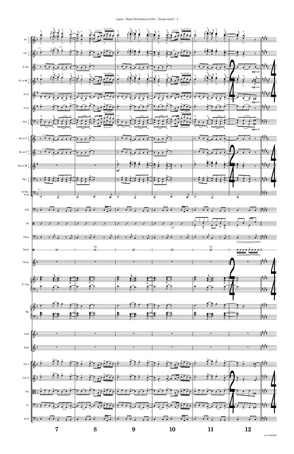 Layla for Rock Orchestra sheet music, page 2