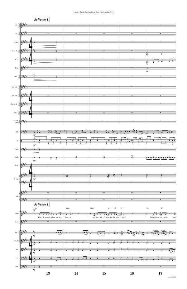 Layla for Rock Orchestra sheet music, page 3
