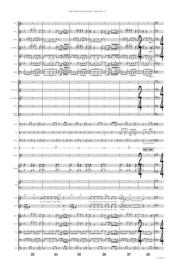 Layla for Rock Orchestra sheet music, page 5