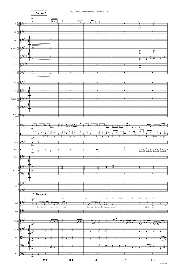 Layla for Rock Orchestra sheet music, page 6