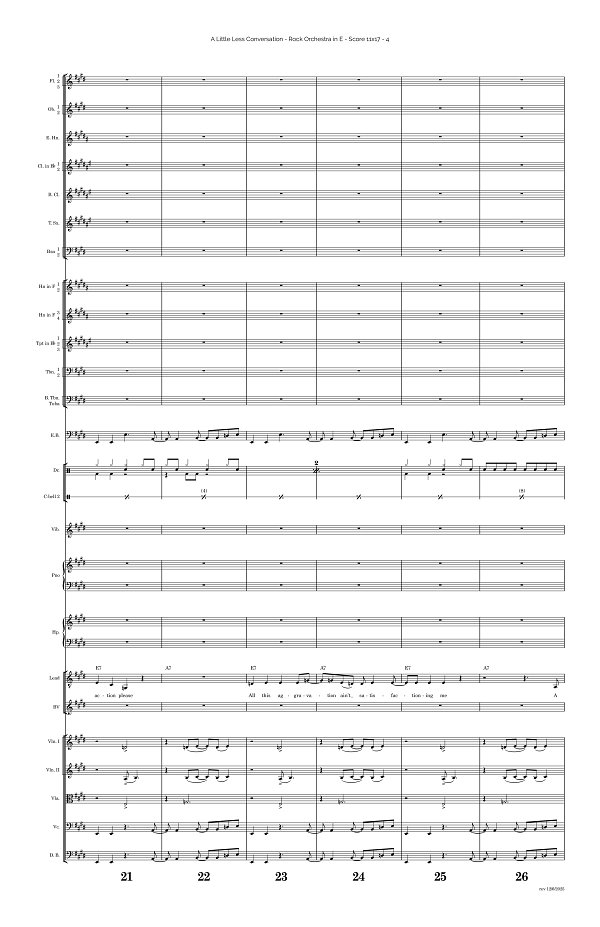 A Little Less Conversation for Rock Orchestra sheet music, page 4