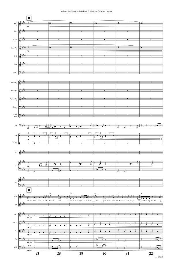 A Little Less Conversation for Rock Orchestra sheet music, page 5