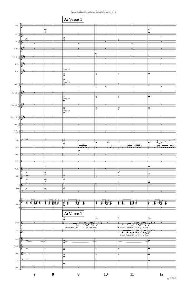 Space Oddity for Rock Orchestra sheet music, page 2