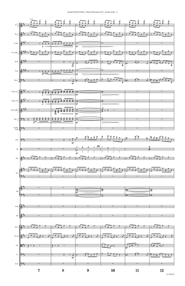 Sweet Child O' Mine for Rock Orchestra sheet music, page 2
