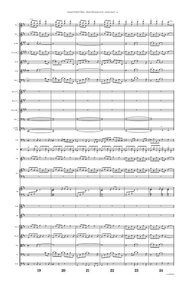 Sweet Child O' Mine for Rock Orchestra sheet music, page 4